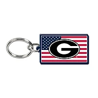 WinCraft Georgia Bulldogs Stars & Stripes Acrylic Key Ring