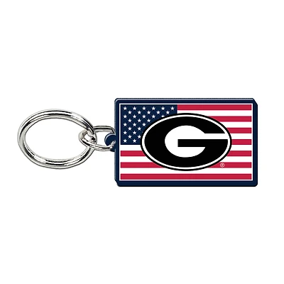 WinCraft Georgia Bulldogs Stars & Stripes Acrylic Key Ring