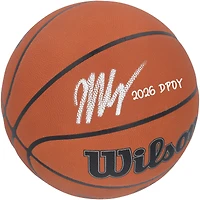 Victor Wembanyama San Antonio Spurs Autographed Wilson Official Game Basketball with "2026 DPOY" Inscription