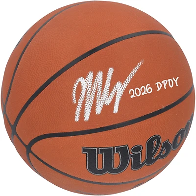 Victor Wembanyama San Antonio Spurs Autographed Wilson Official Game Basketball with "2026 DPOY" Inscription