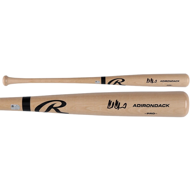 Carl Crawford Tampa Bay Rays Autographed Blonde Rawlings Pro Bat
