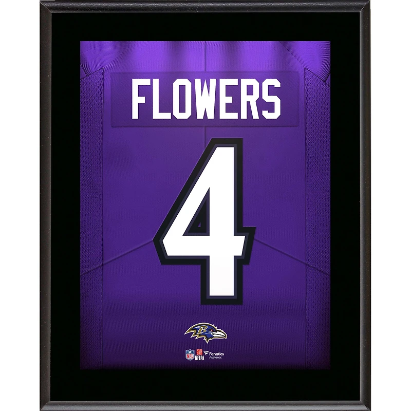 Zay Flowers Baltimore Ravens 10.5" x 13" Jersey Number Sublimated Player Plaque