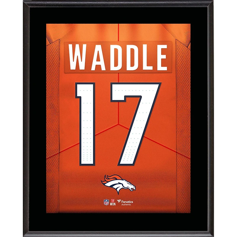 Jaylen Waddle Denver Broncos 10.5" x 13" Jersey Number Sublimated Player Plaque