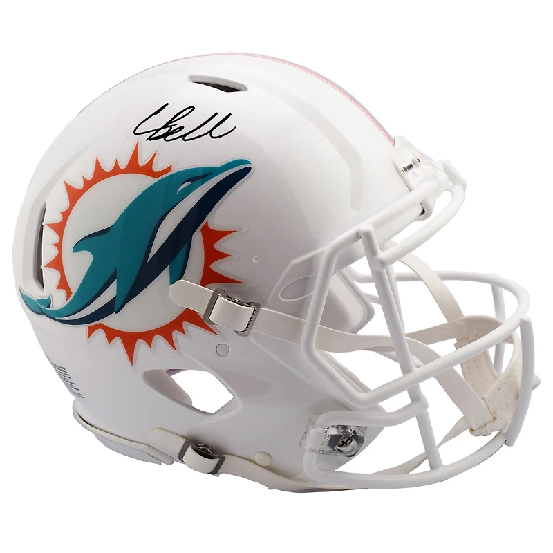 Chris Bell Miami Dolphins Autographed Riddell Speed Authentic Helmet
