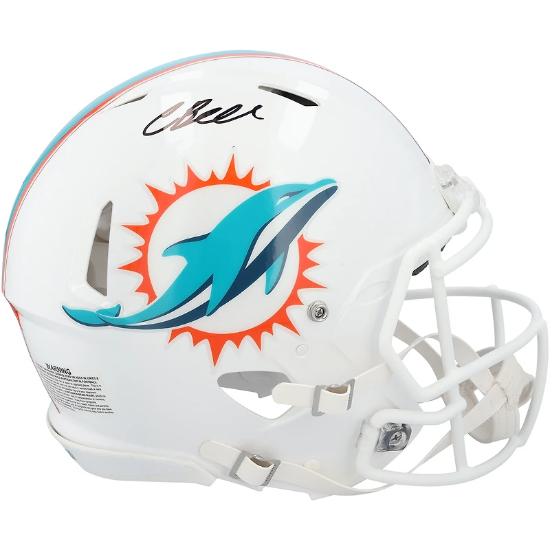 Chris Bell Miami Dolphins Autographed Riddell Speed Authentic Helmet