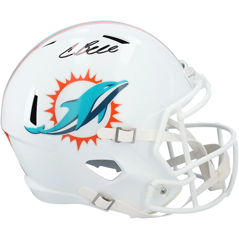 Chris Bell Miami Dolphins Autographed Riddell Speed Replica Helmet