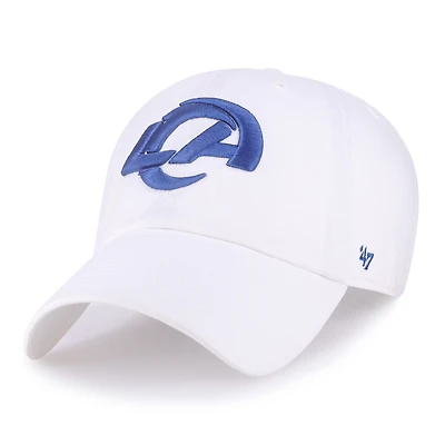 Men's '47 White Los Angeles Rams Clean Up Adjustable Hat