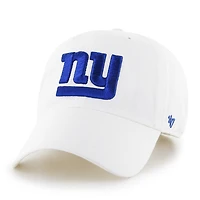 Men's '47 White New York Giants Clean Up Adjustable Hat
