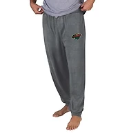 Men's Concepts Sport Charcoal Minnesota Wild Trackside Burnout Wash Cuffed-Leg Pants