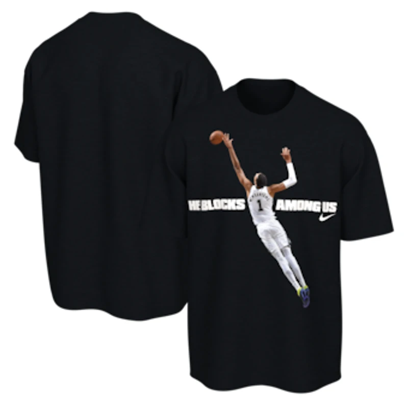 Unisex Nike Victor Wembanyama Black San Antonio Spurs 2025-26 NBA Defensive Player of the Year T-Shirt