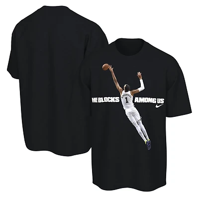Unisex Nike Victor Wembanyama Black San Antonio Spurs 2025-26 NBA Defensive Player of the Year T-Shirt