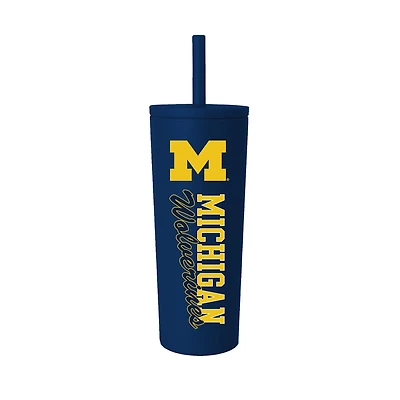 Michigan Wolverines 24oz. No Spill Straw Tumbler