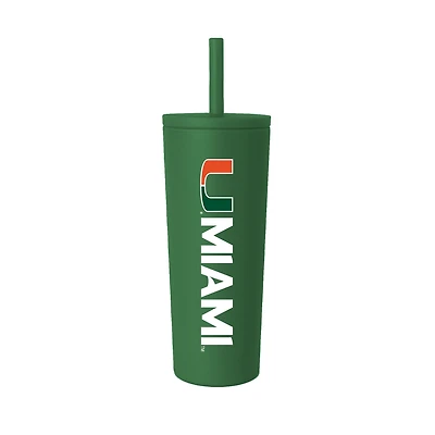 Miami Hurricanes 24oz. No Spill Straw Tumbler