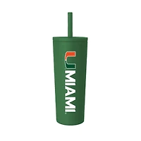 Miami Hurricanes 24oz. No Spill Straw Tumbler