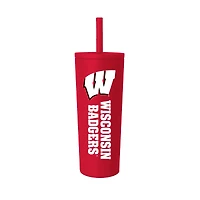 Wisconsin Badgers 24oz. No Spill Straw Tumbler