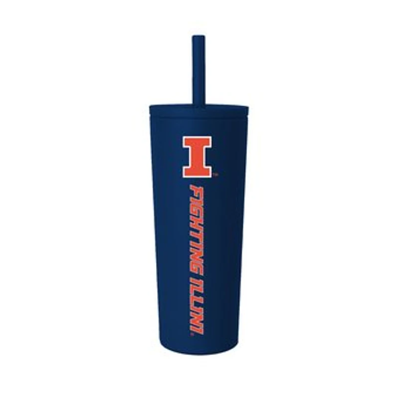 Illinois Fighting Illini 24oz. No Spill Straw Tumbler