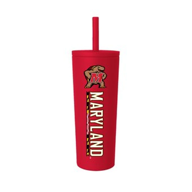 Maryland Terrapins 24oz. No Spill Straw Tumbler