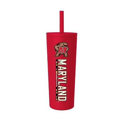 Maryland Terrapins 24oz. No Spill Straw Tumbler