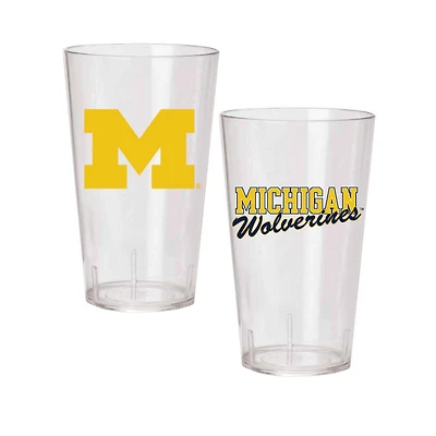 Michigan Wolverines 24oz. Two-Pack Tritan Tumbler Set