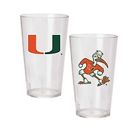 Miami Hurricanes 24oz. Two-Pack Tritan Tumbler Set