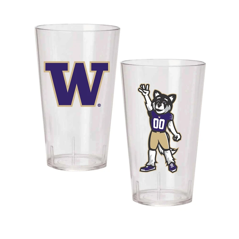 Washington Huskies 24oz. Two-Pack Tritan Tumbler Set