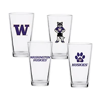 Washington Huskies 16oz. Collector Pint Glass Four-Piece Set