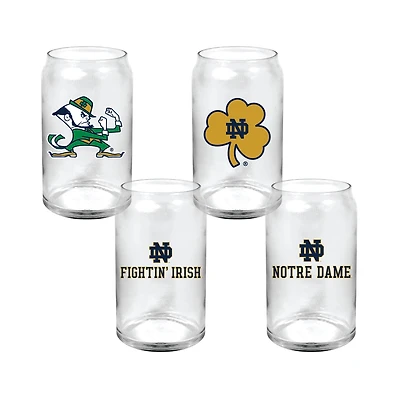 Indigo Falls Notre Dame Fighting Irish Core Collectors Glass Can 4-Pack Set