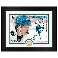Highland Mint Macklin Celebrini San Jose Sharks 2026 Single-Season Points Record 13" x 16" Bronze Coin Photo Mint