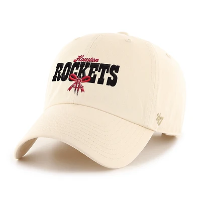 Women's '47 Natural Houston Rockets Bow Stack Clean Up Adjustable Hat