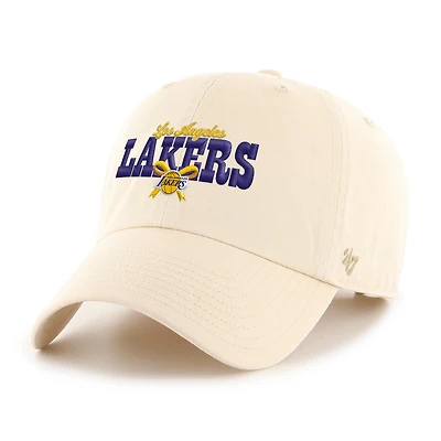 Women's '47  Natural Los Angeles Lakers Bow Stack Clean Up Adjustable Hat