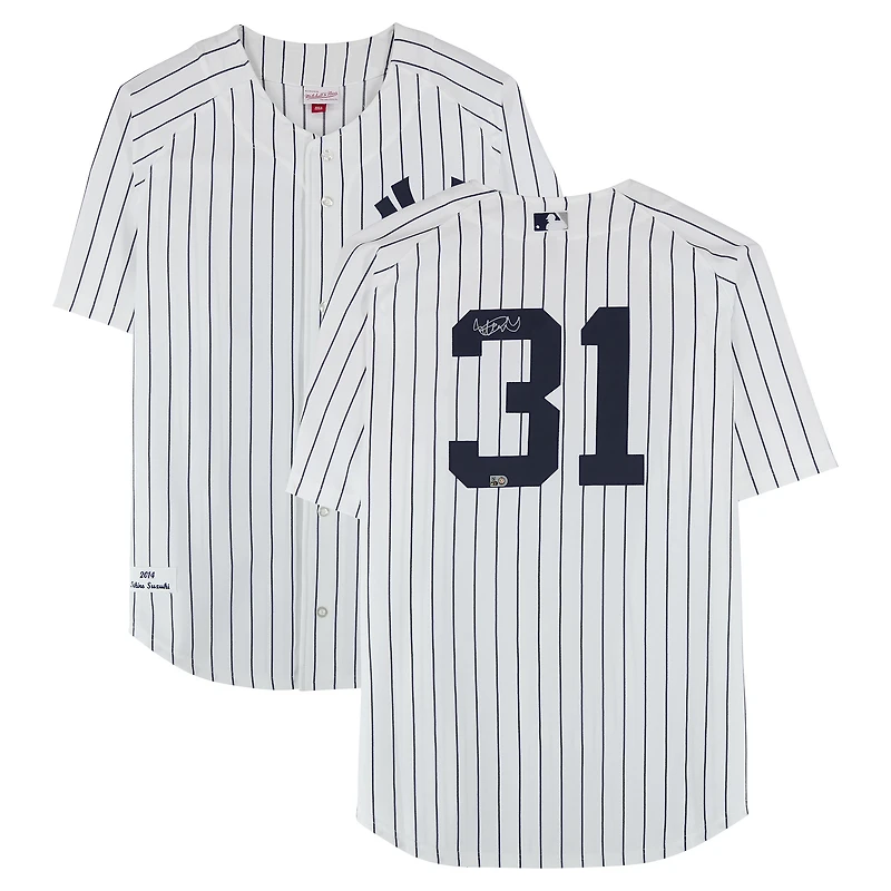 Ichiro Suzuki New York Yankees Autographed White 2014 Mitchell & Ness Jersey
