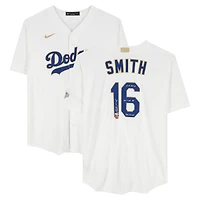 Will Smith Los Angeles Dodgers Autographed Gold Program White Nike Replica Jersey with Multiple Inscriptions - Limited Edition of 25