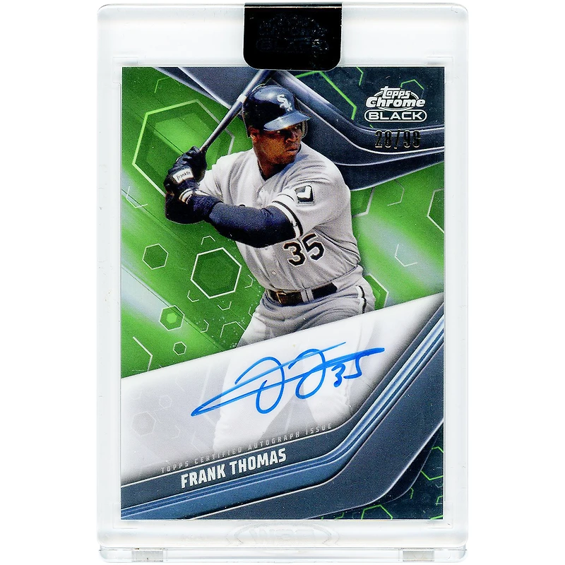 Frank Thomas Chicago White Sox Autographed 2023 Topps Chrome Black Green Refractor #CBA-FT #28/99 Card