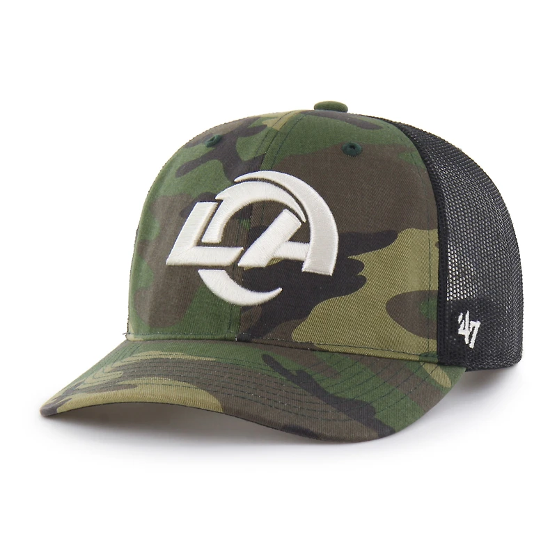 Men's '47 Camo Los Angeles Rams Trucker Adjustable Hat