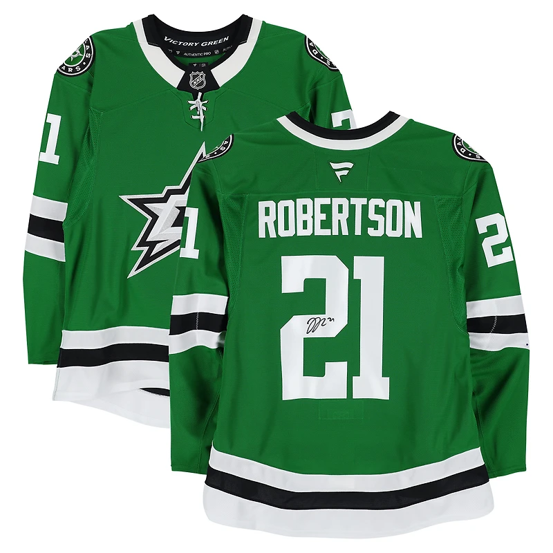 Jason Robertson Dallas Stars Autographed Kelly Green Fanatics Authentic Pro Jersey
