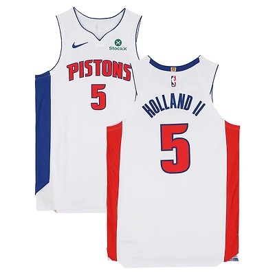 Ron Holland II Detroit Pistons Game-Used #5 White Nike Jersey Worn During the 2025-26 NBA Season - Size 50+4