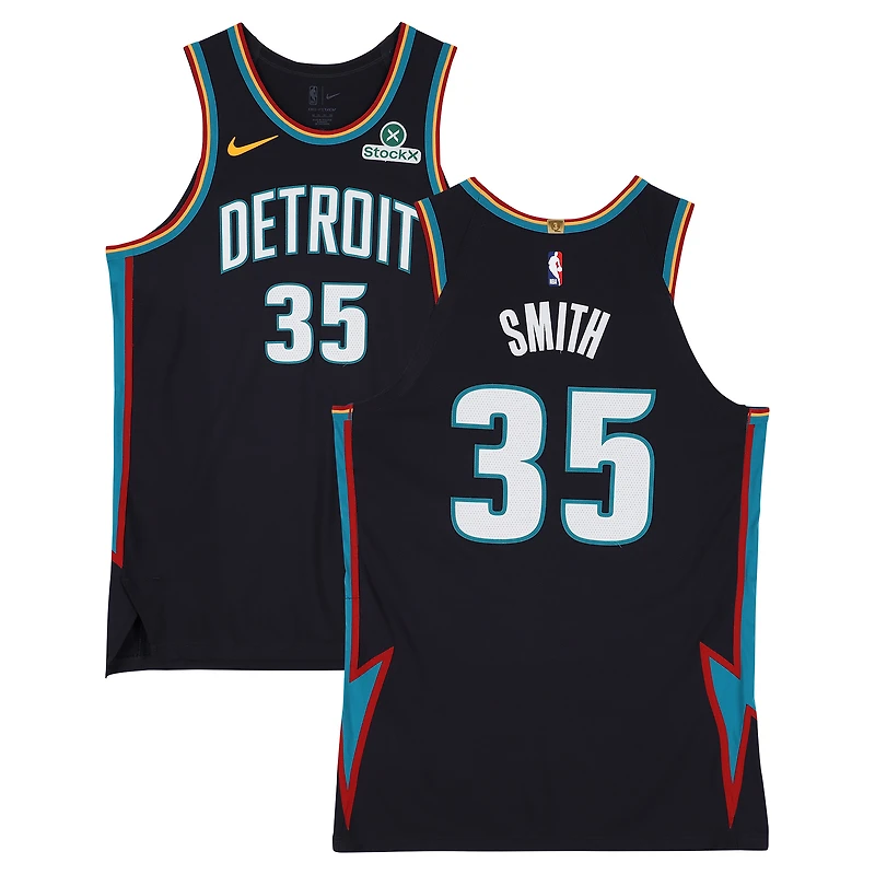 Tolu Smith Detroit Pistons Game-Used #35 Black Nike City Edition Jersey vs. New Orleans Pelicans on March 26, 2026 - Size 52+4