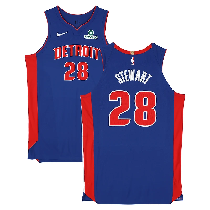 Isaiah Stewart Detroit Pistons Game-Used #28 Blue Nike Jersey vs. Miami Heat on March 8, 2026 - Size 54+6