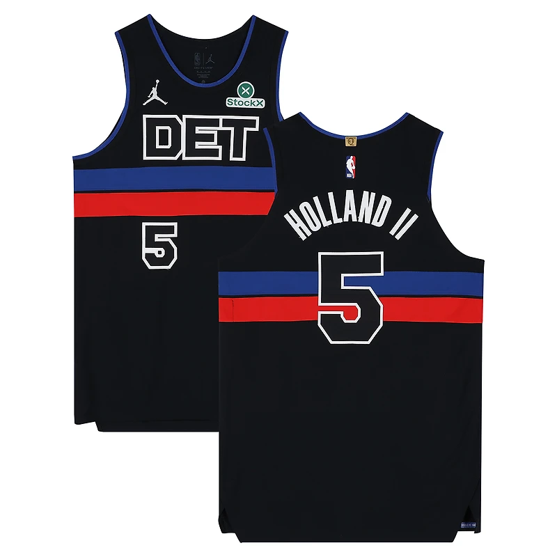 Ron Holland II Detroit Pistons Game-Used #5 Black Nike Jersey vs. Minnesota Timberwolves on April 2, 2026 - Size 50+4