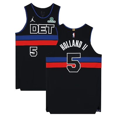 Ron Holland II Detroit Pistons Game-Used #5 Black Nike Jersey vs. Minnesota Timberwolves on April 2, 2026 - Size 50+4
