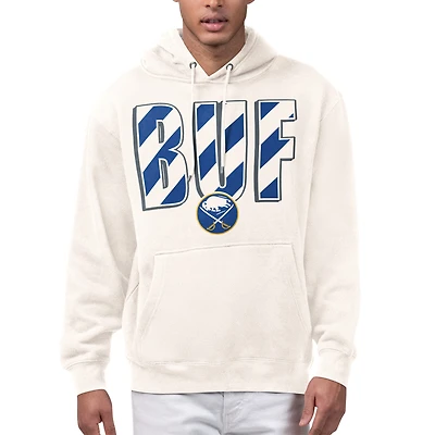 Men's Starter Cream Buffalo Sabres City Abbreviation Fleece Hoodie