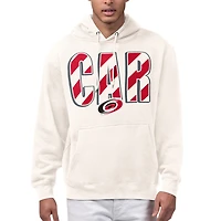 Men's Starter Cream Carolina Hurricanes City Abbreviation Fleece Hoodie