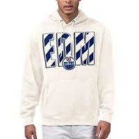 Men's Starter Cream Edmonton Oilers City Abbreviation Fleece Hoodie