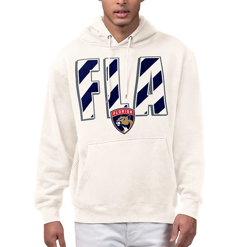 Men's Starter Cream Florida Panthers City Abbreviation Fleece Hoodie
