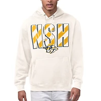 Men's Starter Cream Nashville Predators City Abbreviation Fleece Hoodie