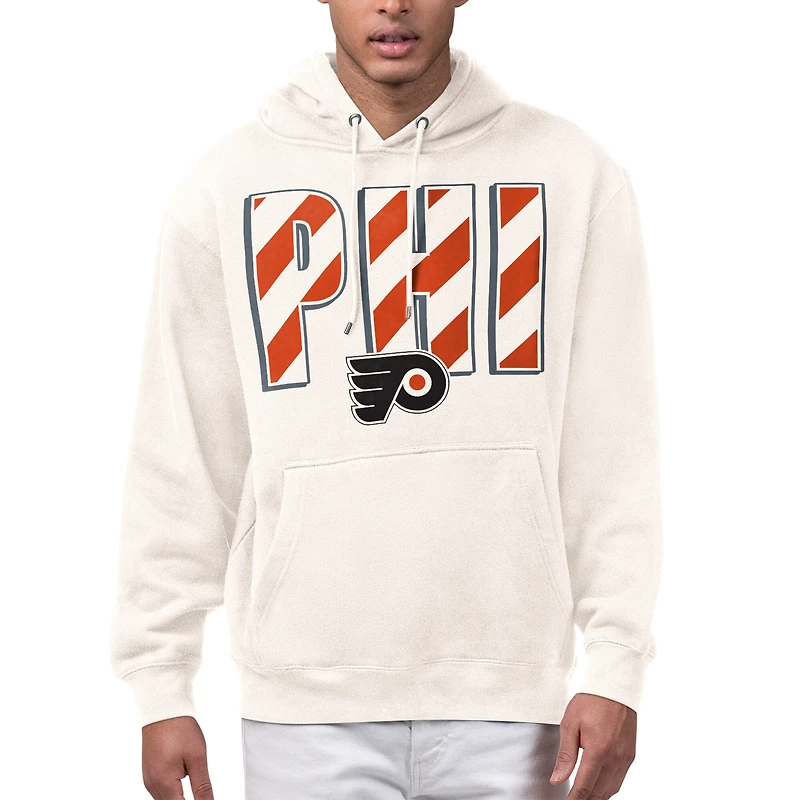 Men's Starter Cream Philadelphia Flyers City Abbreviation Fleece Hoodie