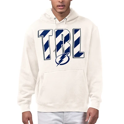 Men's Starter Cream Tampa Bay Lightning City Abbreviation Fleece Hoodie
