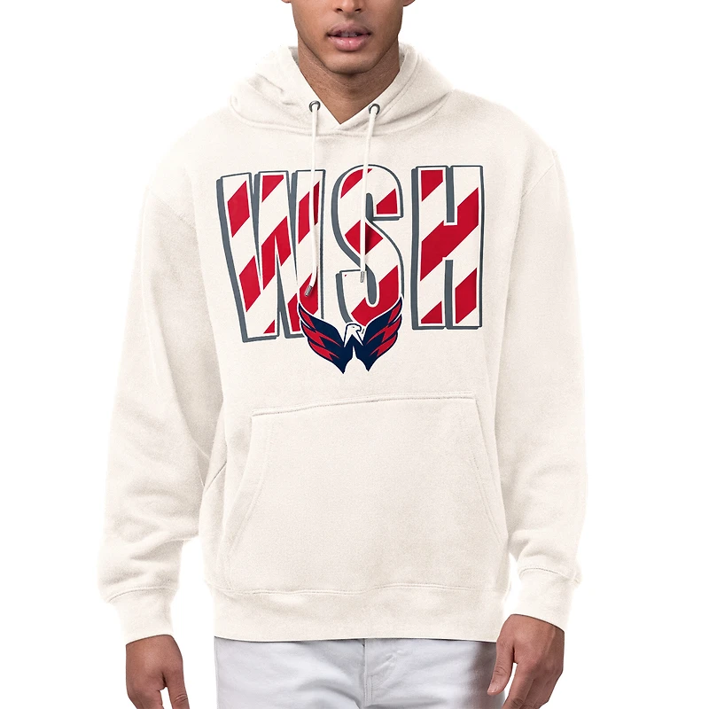 Men's Starter Cream Washington Capitals City Abbreviation Fleece Hoodie
