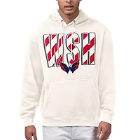 Men's Starter Cream Washington Capitals City Abbreviation Fleece Hoodie