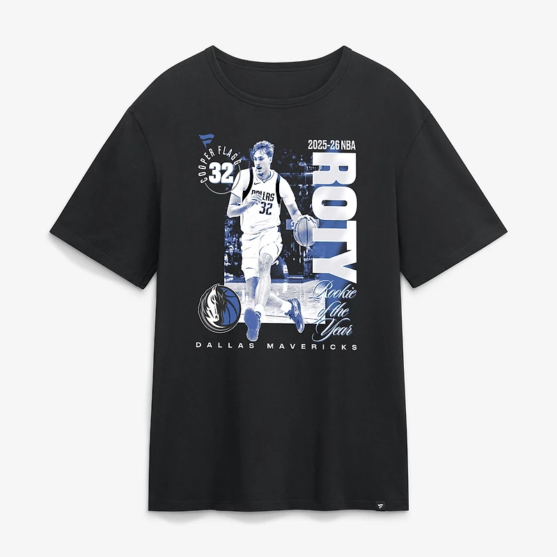 Men's Cooper Flagg Black Dallas Mavericks 2025-26 NBA Rookie of the Year Legacy T-Shirt